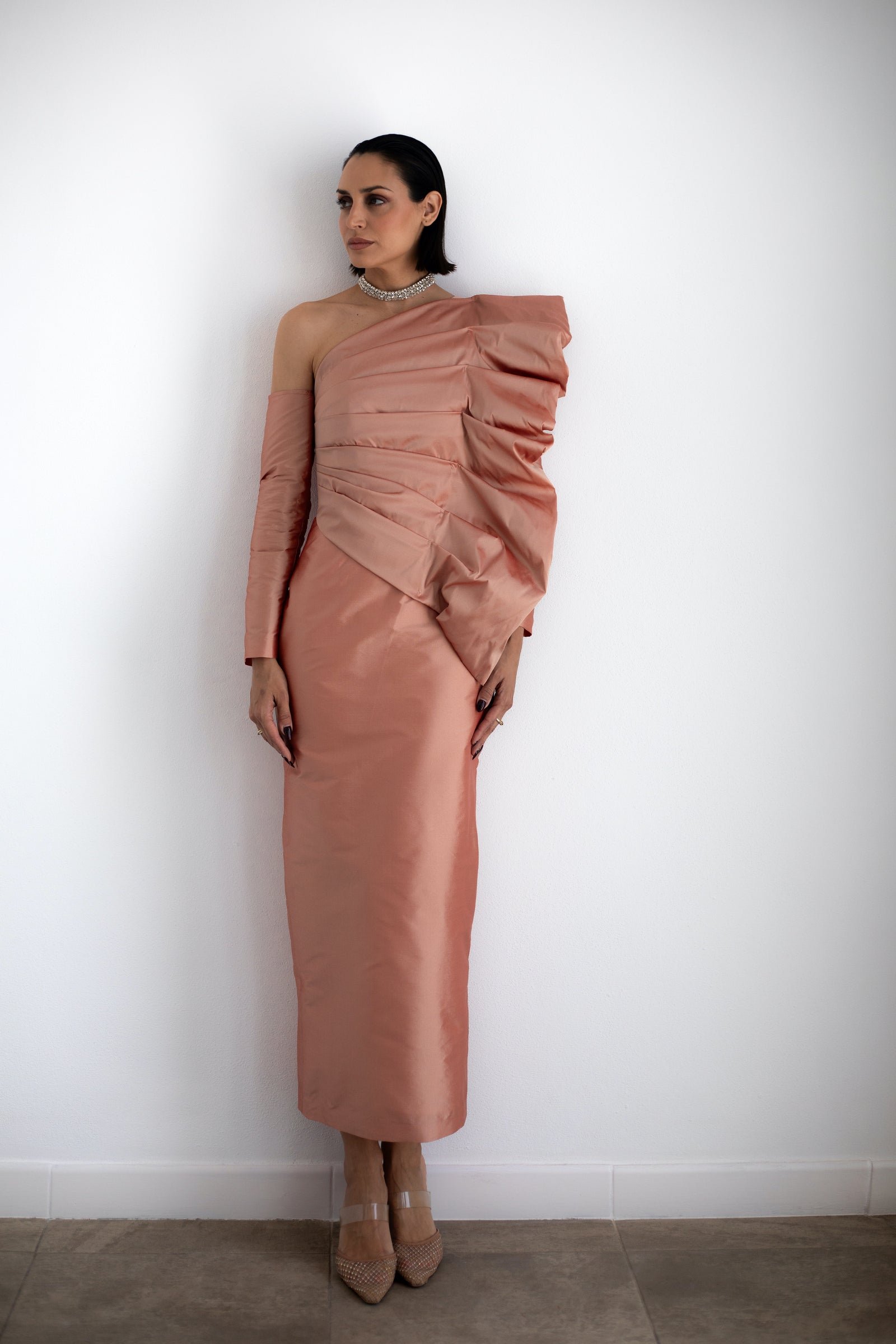 SAPPHIRE SALMON DRESS
