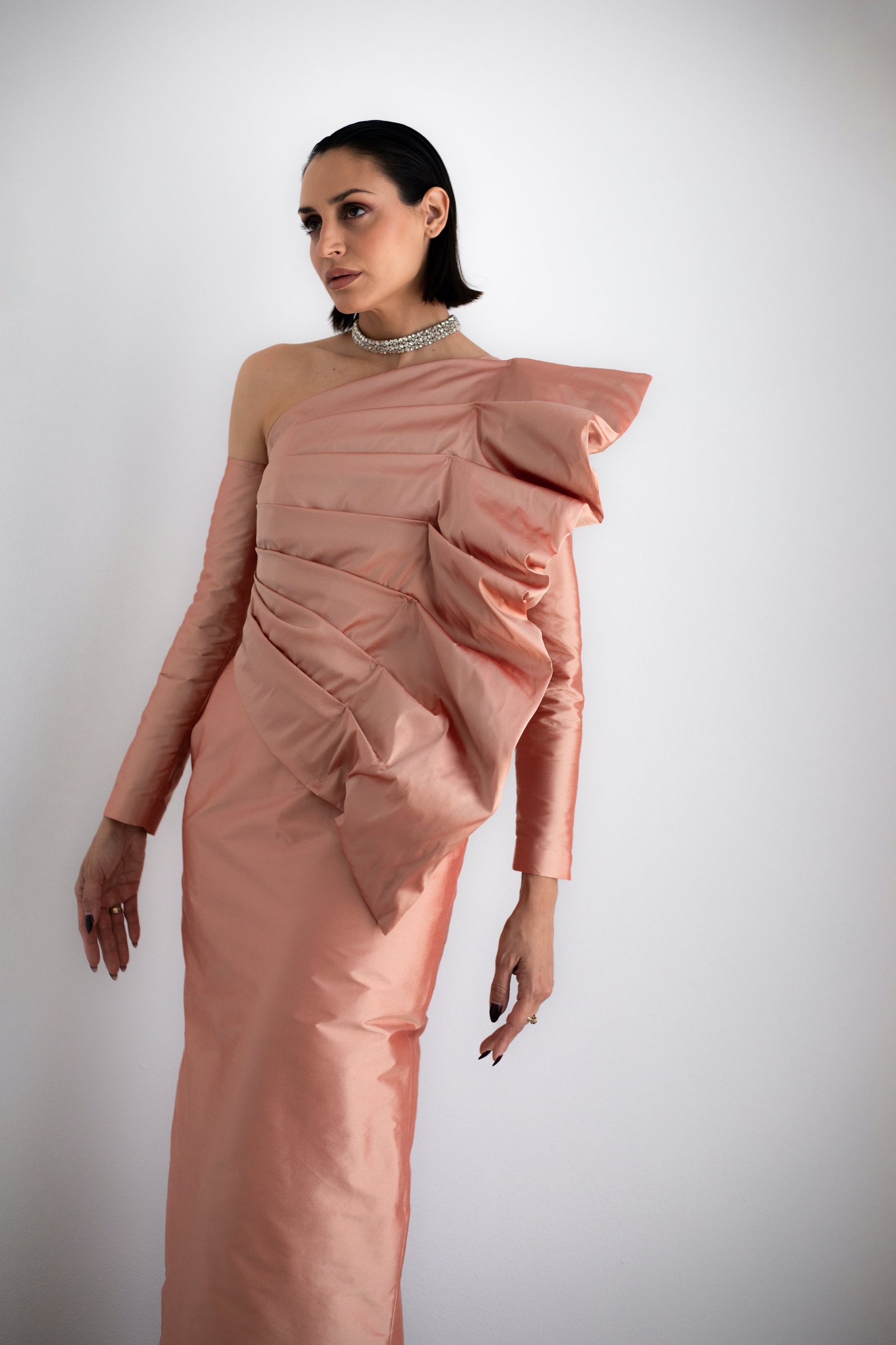 SAPPHIRE SALMON DRESS